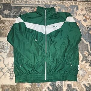 FILA Vintage Green and White Windbreaker